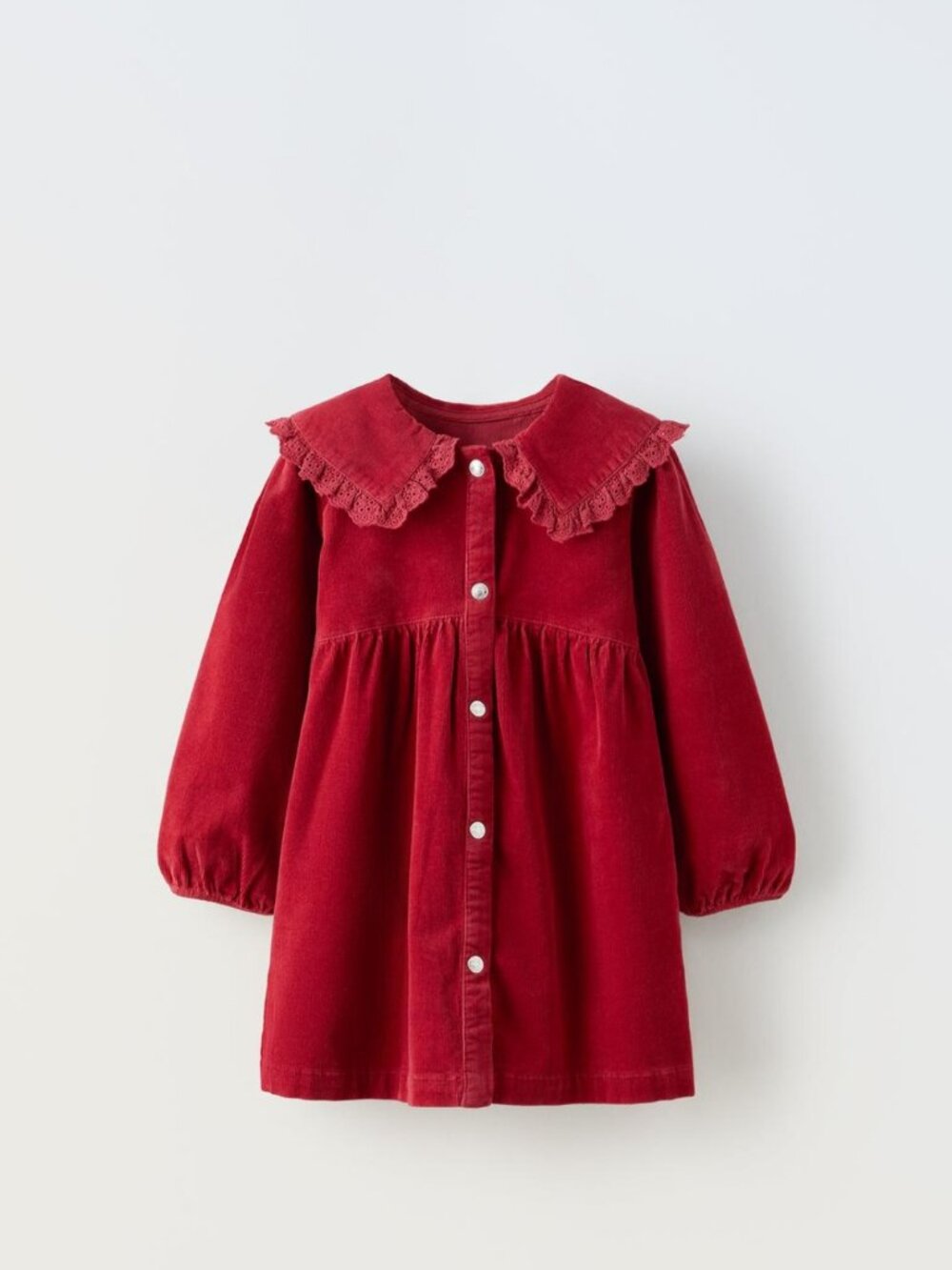 ZARA CORDUROY COLLARED DRESS
